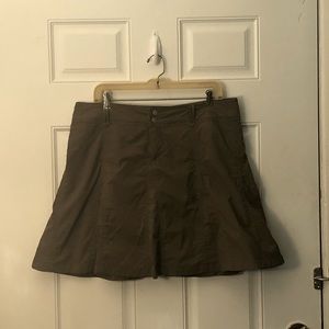 Olive Fit & Flare Skort